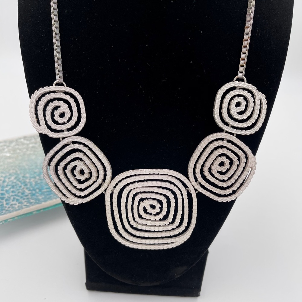 Statement Piece Silver Necklace - image 1
